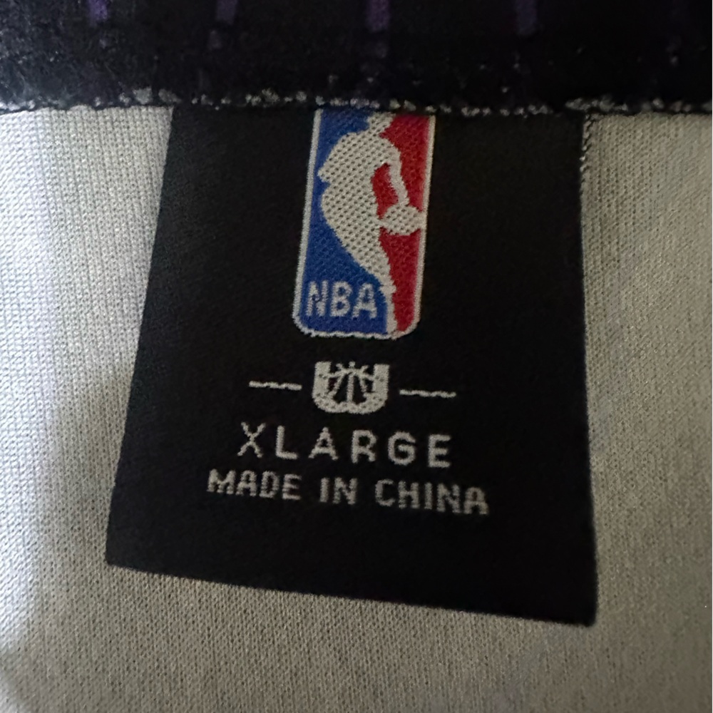 NBA Apparel Men Los Angeles Lakers Button Down Jersey Black Sz XL - Picture 6 of 6